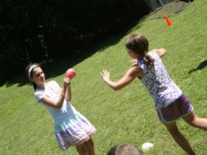 Children playing catch