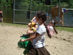 Kids playing on beach