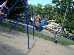 Girl on a swing