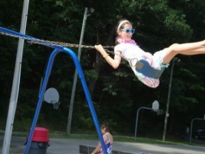 Girl on a swing